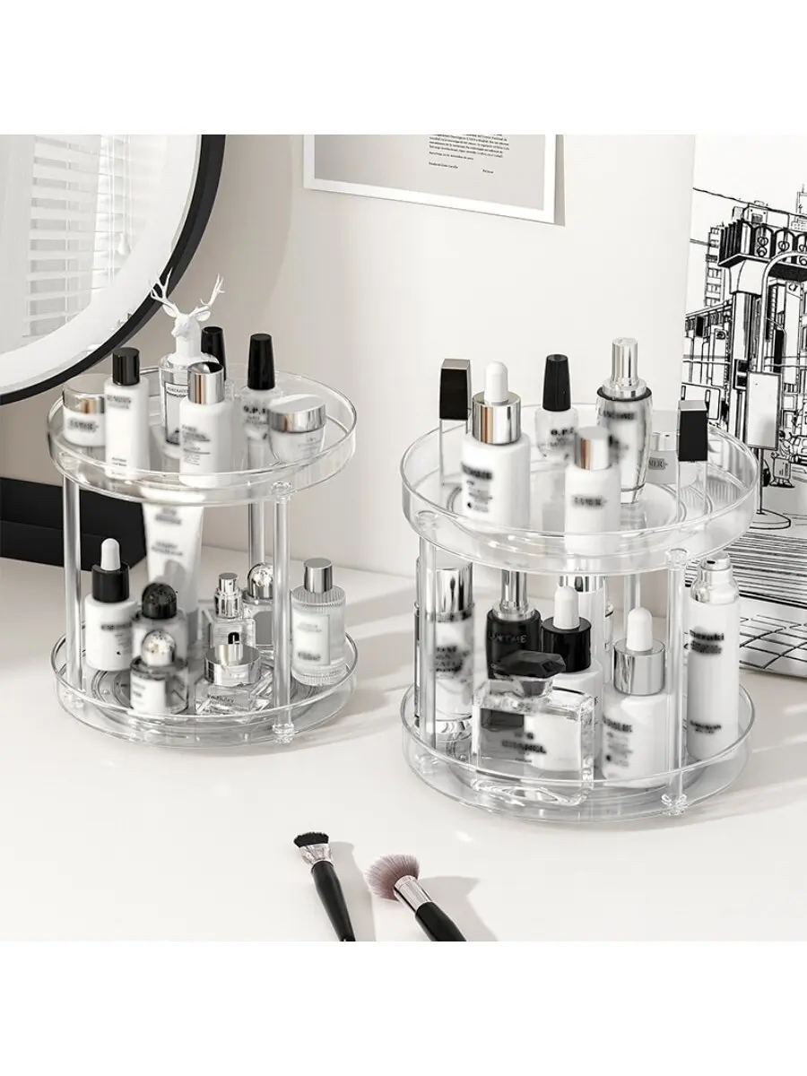 Perfume rotating shelf dresser desktop lipstick skincare storage box AliExpress