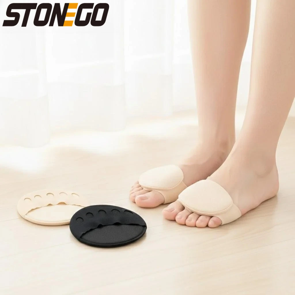 여성용 하이힐용 면 소재 앞꿈치 패드, 보이지 않는 편안한 미끄럼 방지 발가락..