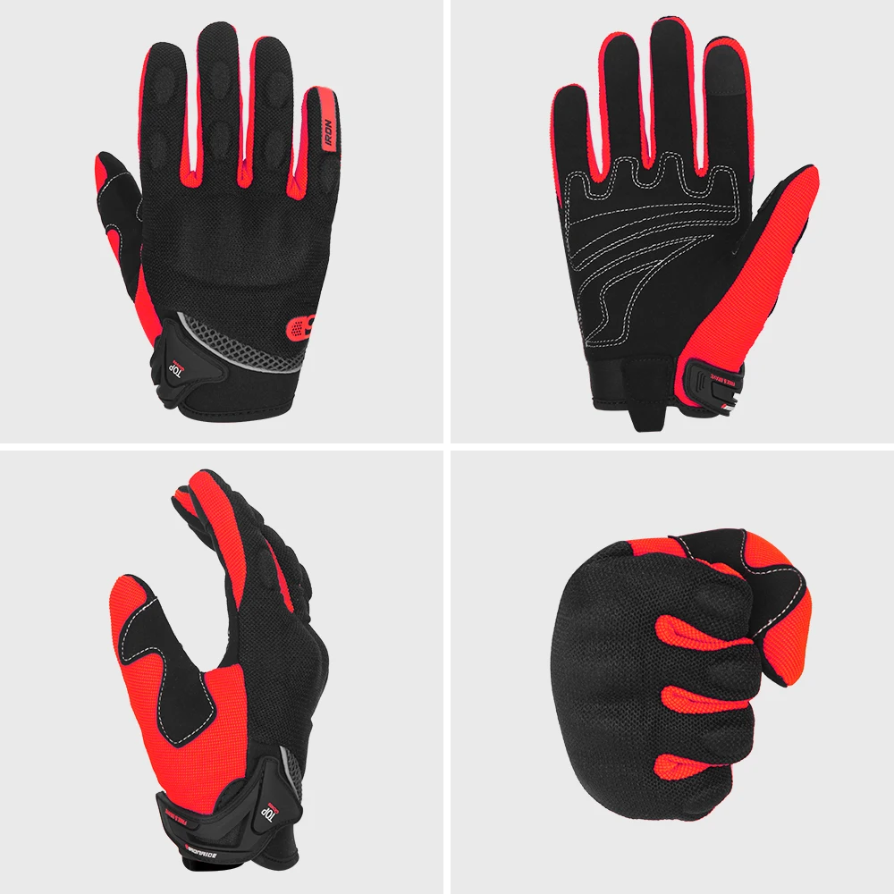 Breathable Full Finger Motorcycle Gloves 2
