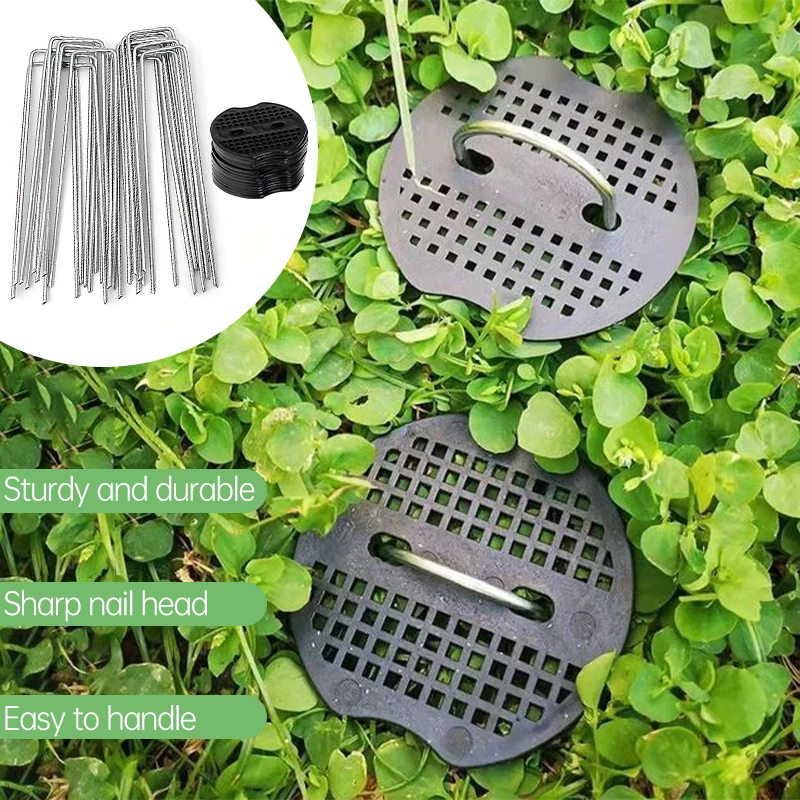 2.2mm Galvanized Garden Staples Heavy Duty Rustproof U-Shaped Landscape Stakes for Weed Barrier Tent Fence Sod Fabric