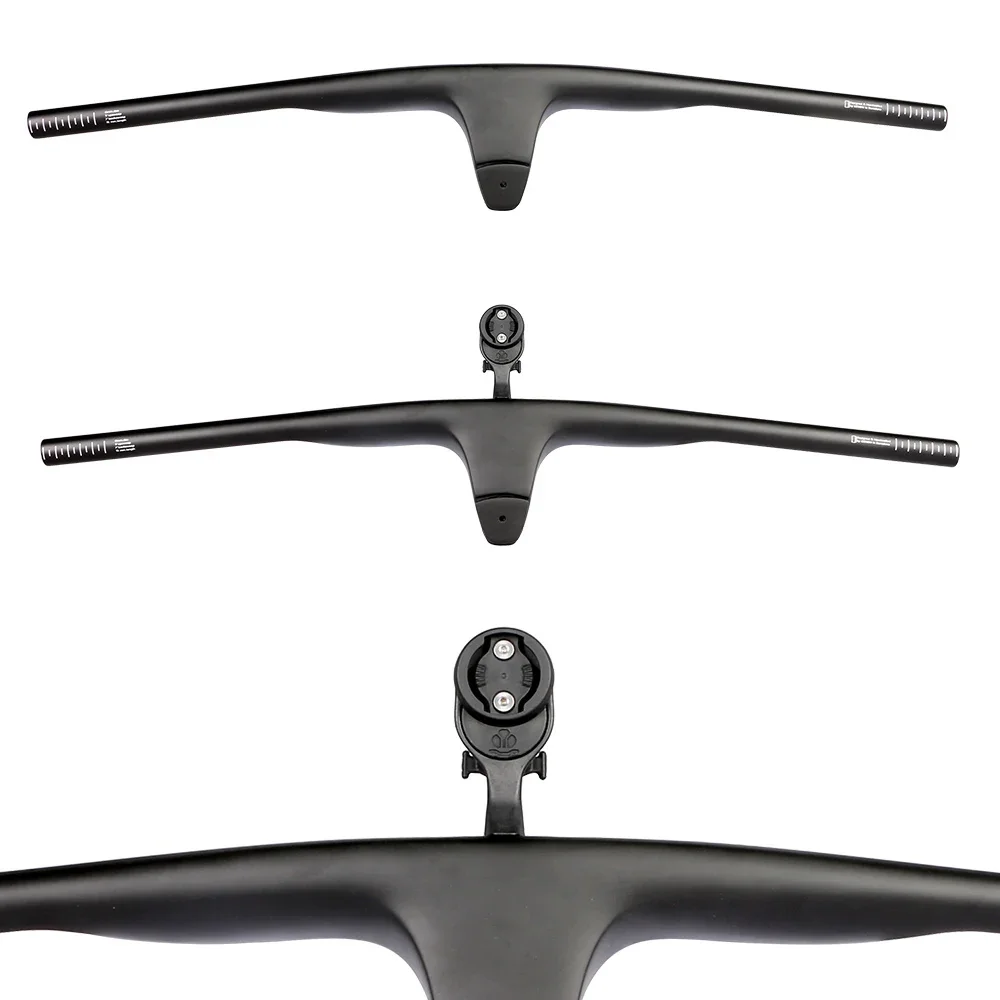 Bicycle Handlebar T1000 Carbon fiber integrated MTB Bicycle Handlebar Riser Flat Handlebar Titanium screw use mtb XC cross country Endurance