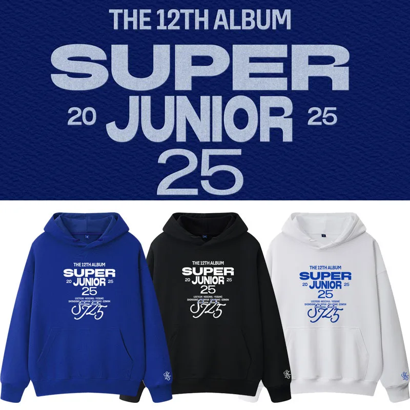 Super Junior Hoodie 12TH ALBUM Super Junior 25 Letter Print