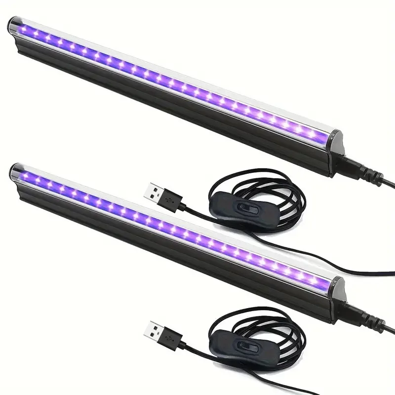 5W USB UV Light Blacklight Bar for Body Painting Blacklights 395nmTapestry Poster Glow Party T5 Tube UV Strip Lights for Cabinet black light bulbs black light bar