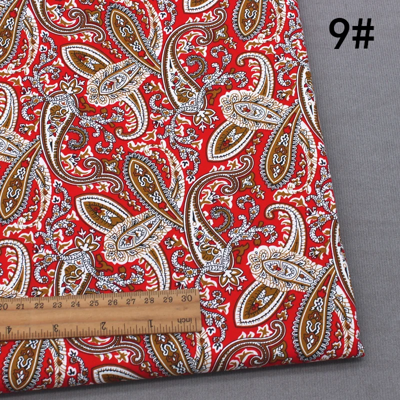 140 x 50 cm Ethno-Stil Paisley-Druck Stoff Phoenix Schwanz Blume Floral Baumwolle Popeline Kleidung handgemachte DIY Nähen Tuch – Detail 11