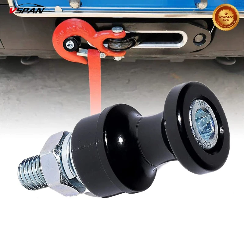 Black Winch Rope Hook Stand Steel for 3/8 1/2 Clevis Slip HalfLinked