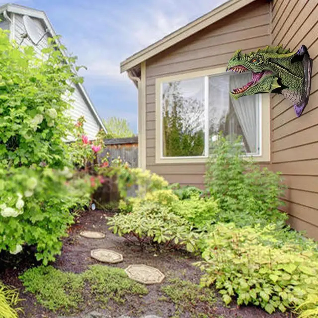 Dragon Legends Prop 3D Falra Szerelt Füstölt Led -Es Sárkányfej Dekorációs Szobor Dinoszaurusz Lógó Fali Fény Művészet Fal Z8T7 - Image 6