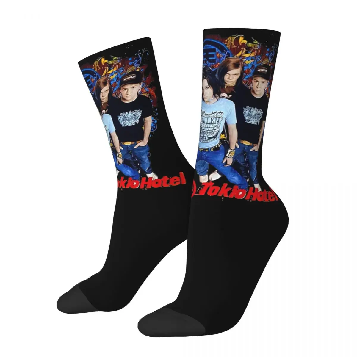 

Tokio Hotel On Tour Glam Rock Band Crew Socks for Women Men Merch All Season Warm Long Socks Breathable