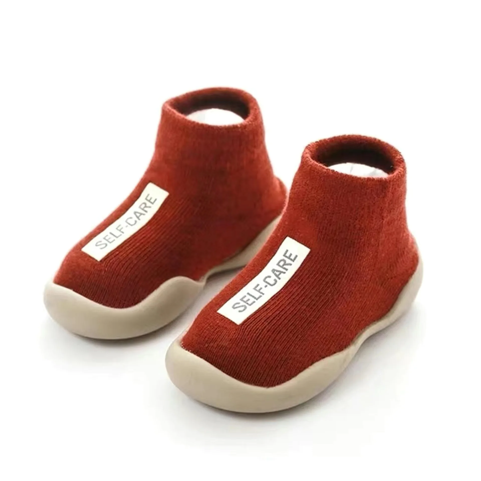 Baby Shoes Knitted First Step Shoes for Babies Boy Girl Pre Walkers 0 to 3 6 9 12 18 24 Months Soft Rubber Sole Winter Kid Shoes 6