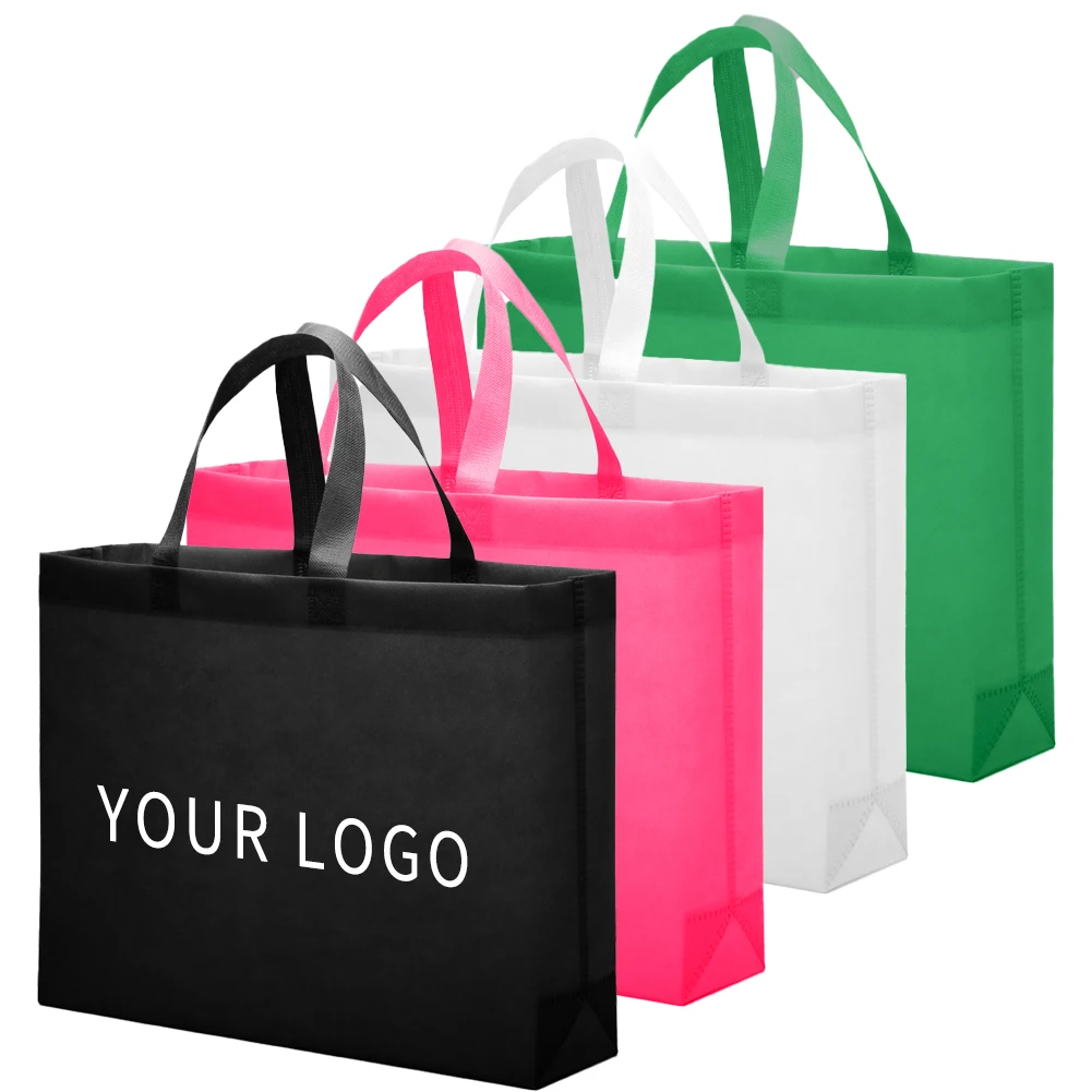 Shopping Bag Non-woven Tote For Promotion And Advertisement 10/20 Pcs Custom Logo/Printing fee not included grocery bags,shopping shoulder bag