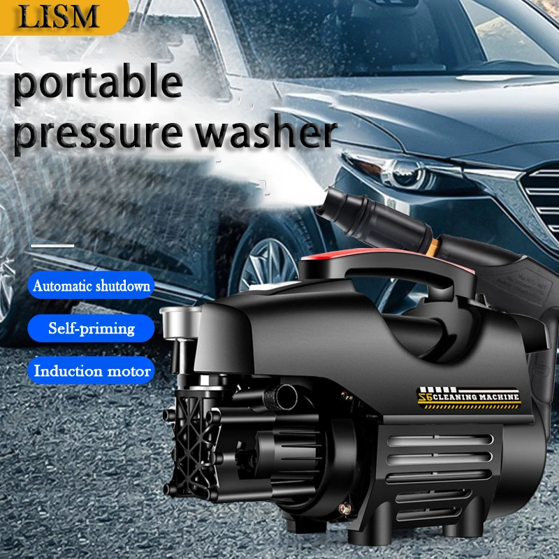 2200WHighPressureWasherAdjustablePressureCarWasher10Meters