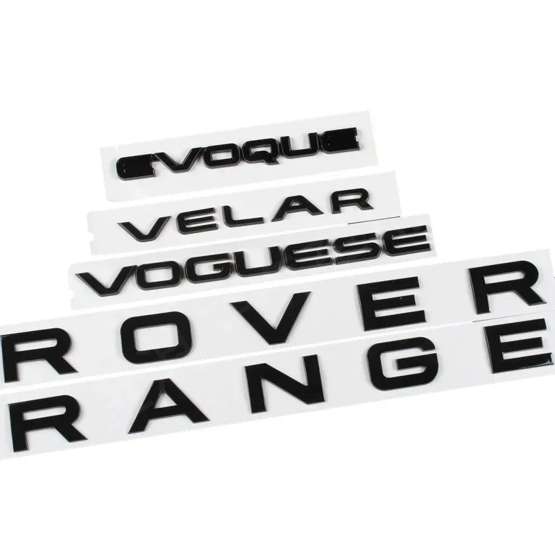 

3d ABS Black Car Trunk Evoque Logo VELAR Badge Vogue SE Letters Emblem For Range Rover Sport L322 L320 L494 Sticker Accessories