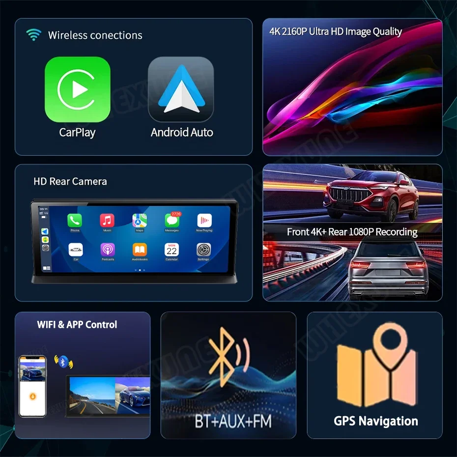  ī÷  ķ, ȵ̵ ڵ GPS ̼, 5G WiFi AUX ڵ DVR, ĸ麸 ī޶, ú  , 11.3 ġ, 4K