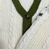 Evermore Cardigan Taylor Version Green Vine Embroidered Button Down Cable Knit Sweater Women Fall Winter Vintage Outfit 3