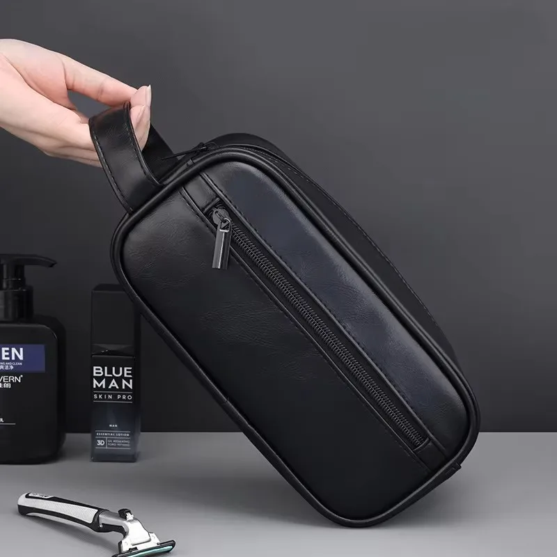 Men's Toiletry Bag Business Waterproof Wash Organizer Shaving Bag Pu Leather Cosmetic Bags Travel Lady Toiletries Makeup Handbag makeup organizer cosmetic bag cosmetic storage bag toiletry bag makeup bag cosmetic case