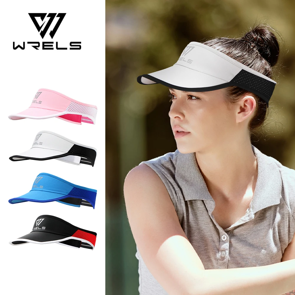 WRELS Summer Outdoor Sports Cap Sun Protection Sun Hat op-Empty Visor Empty Breathable Anti-UV Adjustable No Slip Cool Cap