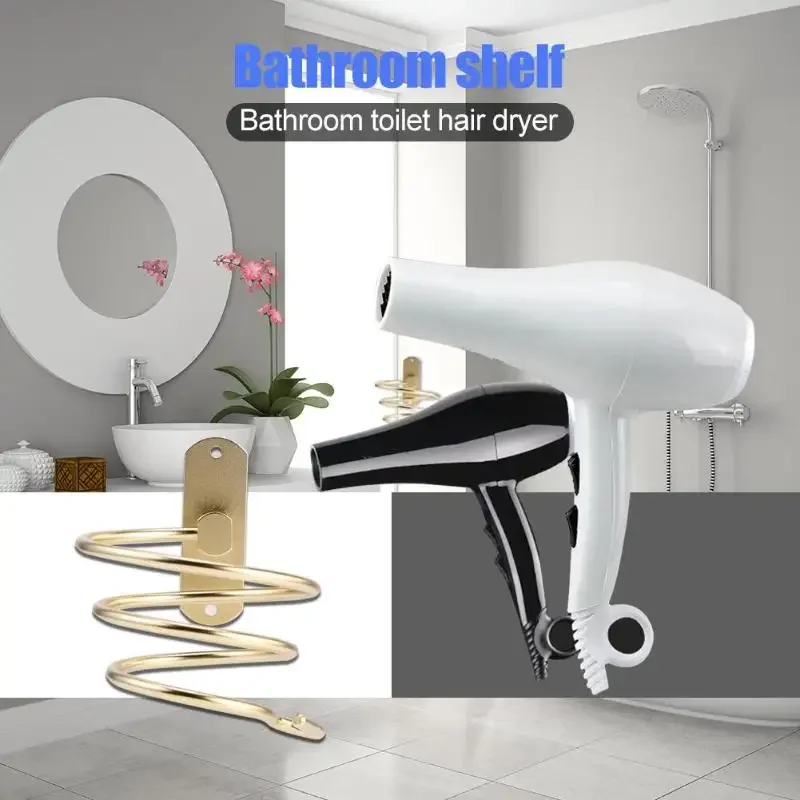 Hair Dryer Holder Storage Rack Bathroom Shelf Accessories