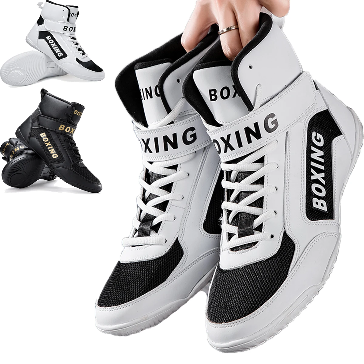 Martial arts shoes Wrestling boots Men Boxing Shoes Fighting Classic Training Wrestling Women Sports Boxing Boots Sneakers