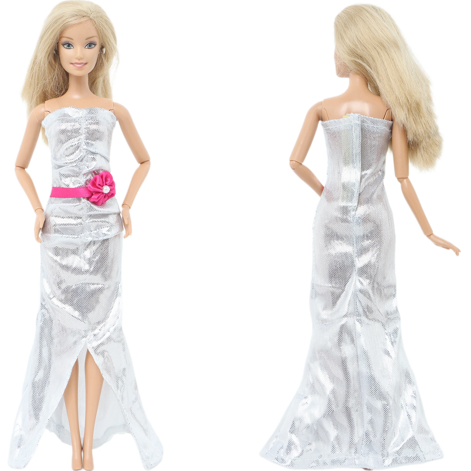 5 Pcs/Set Fashion Doll Dress Shiny Sequins Mini Gown Princess Fishtail Outfit Clothes for Barbie Doll Accessories Kids Toy Gift Doll Accessories Doll Clothes Doll Clothes Accessories Barbie Doll Clothes