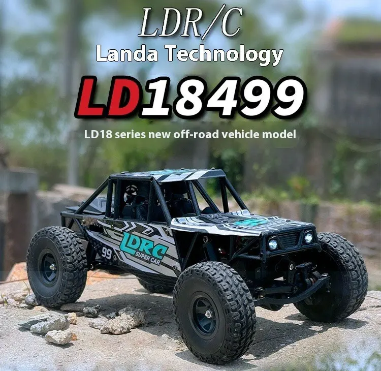 LDRC LD18499 1:18 4x4 4륜 구동 RC카 무선 조종 등반 장난감 자동차 모델 (남아용 선물, 오프로드 가능 스케일 장난감 자동차)
