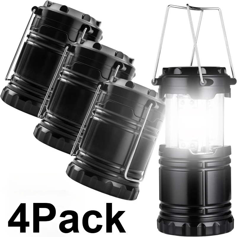 1/2/4Pack Camping Lanterns for Power Outages Flashlight for Camping Essentials Emergency Portable Led Battery Operated Lights