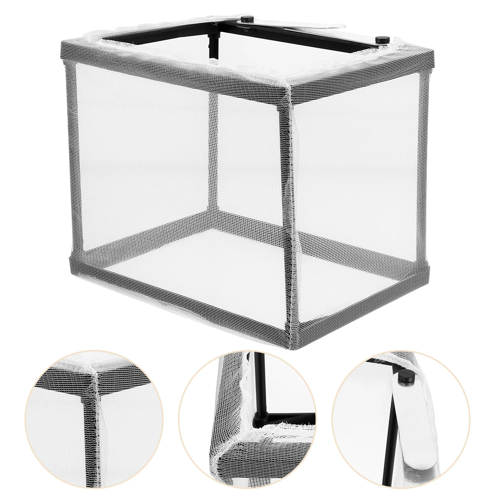 Large Black Fish Tank Isolation Net Breeding Box Aquarium Hatchery Separator Incubator Nursery Betta Fish Tank With Divider