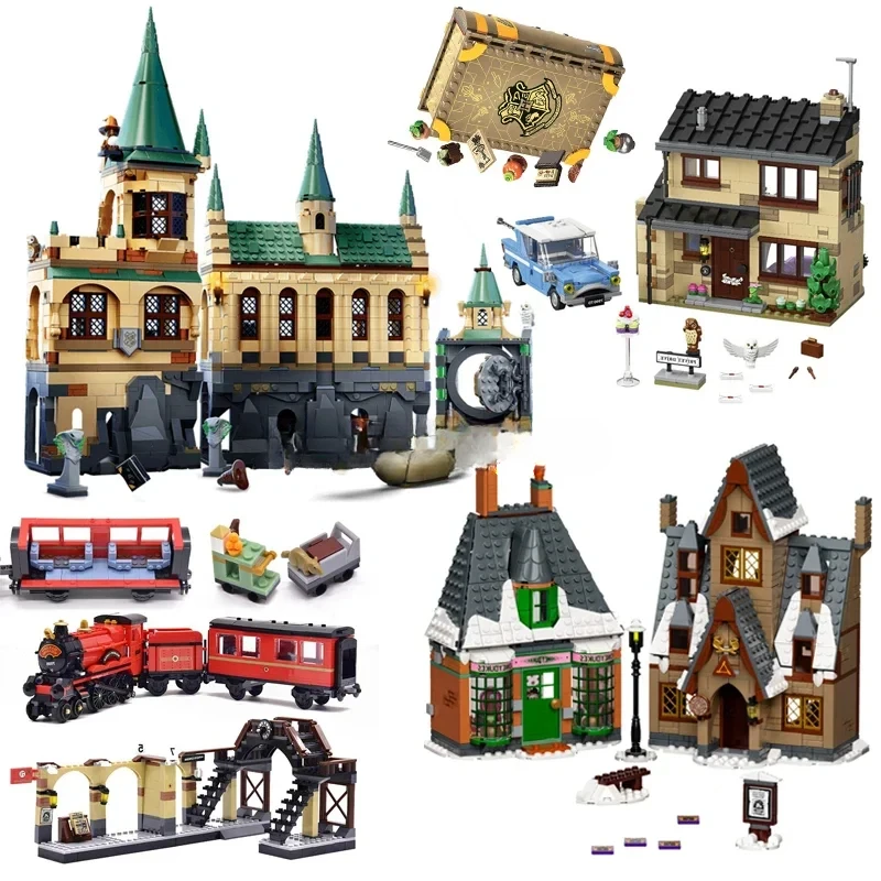 25 Types Anime Book Train Building Block Magical Knight Bus Forbidden Forest Brick Toys for Kids Children Christmas Gifts 2