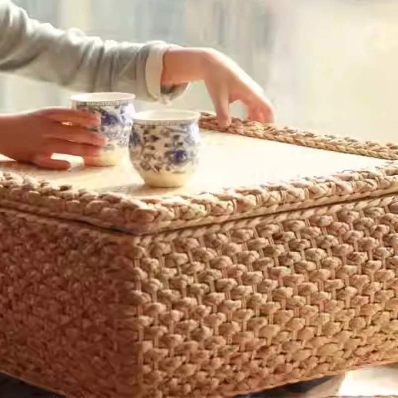 Tavolino da tè in rattan minimalista per piccoli spazi - immagine 5