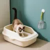 Pet Cat Waste Shovel Long Handle Stainless Steel Metal Shovel Litter Filter Garbage Sand Scoop Pet Cleaning Tool Cat Supplies 4
