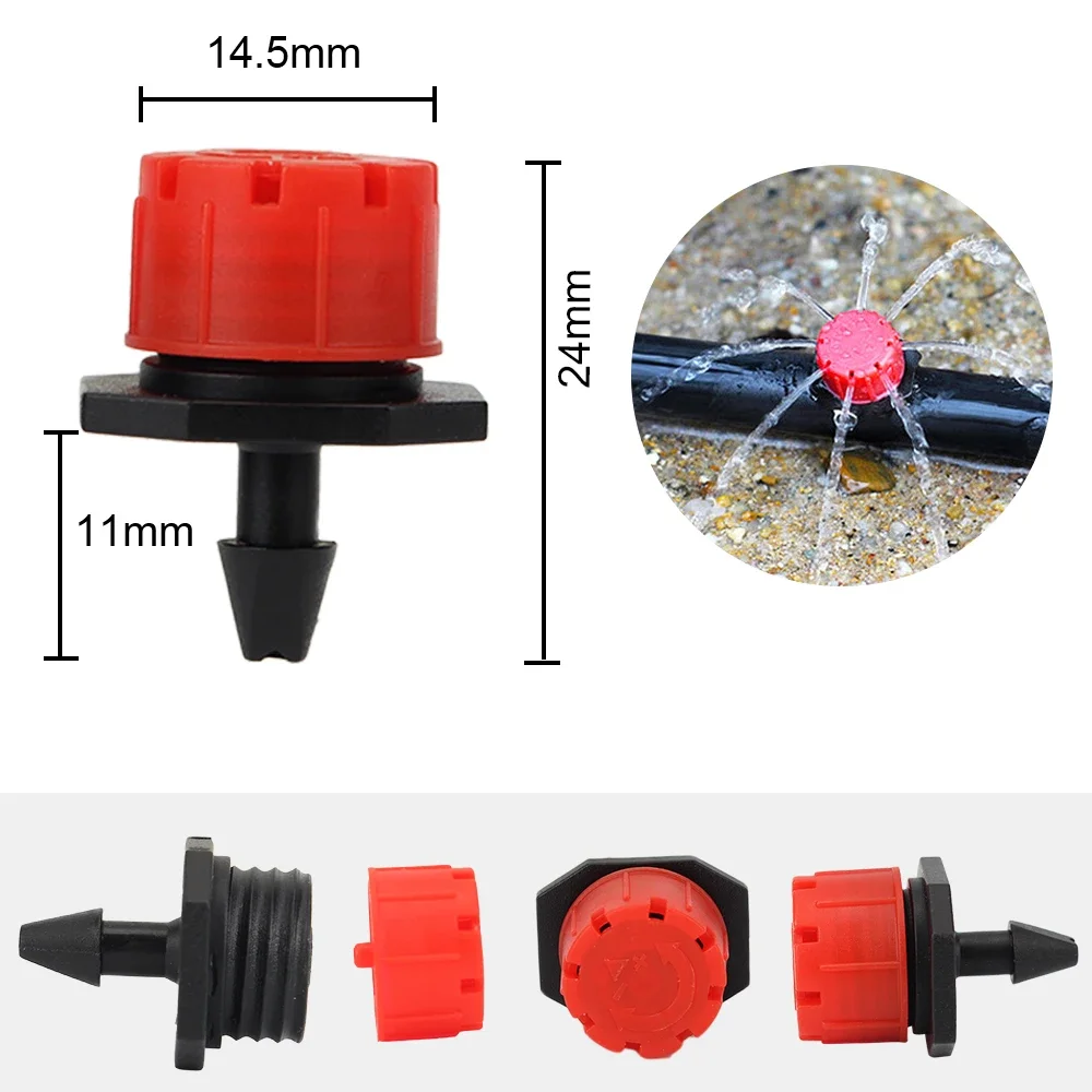 Irrigation Sprinklers Adjustable 4/7mm Micro Nozzles 50Pcs For Flower Beds Vegetable Anti-Clogging