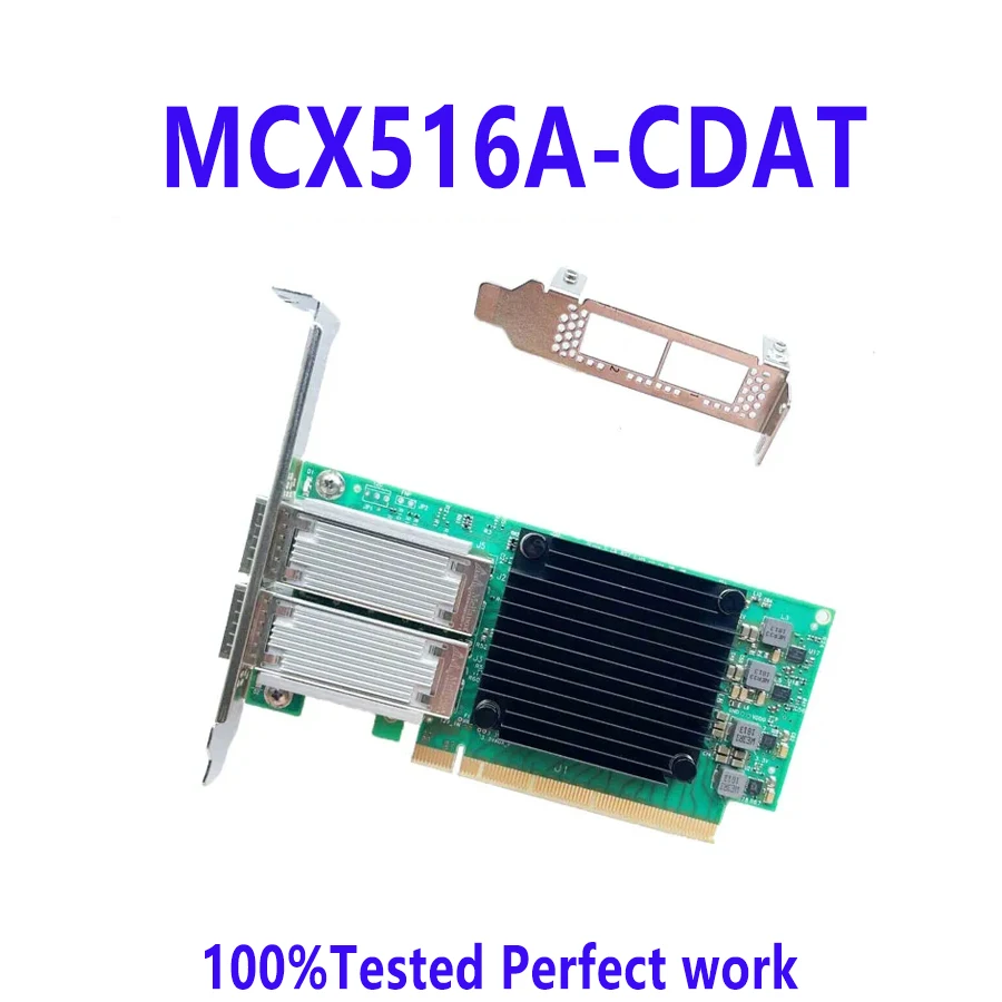 Mellannox Connectx-5 MCX516A-CDAT 네트워크 어댑터, 듀얼 포트 QSFP28, CX516A, 100GB