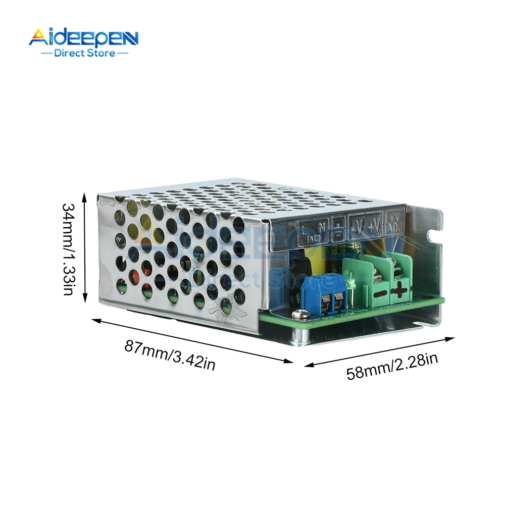 Modulo inverter di potenza DC 12-14.5V a AC 220V 100W con protezione da surriscaldamento Onda sinusoidale modificata 50Hz per auto e elettrodomestici - immagine 3