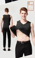 Sous-vêtements pour hommes 37 °   Gilet chauffant en Fiber et velours sans couture pour homme, chemise d'hiver Slim et chaude, sous-vêtement thermique de vitesse 6