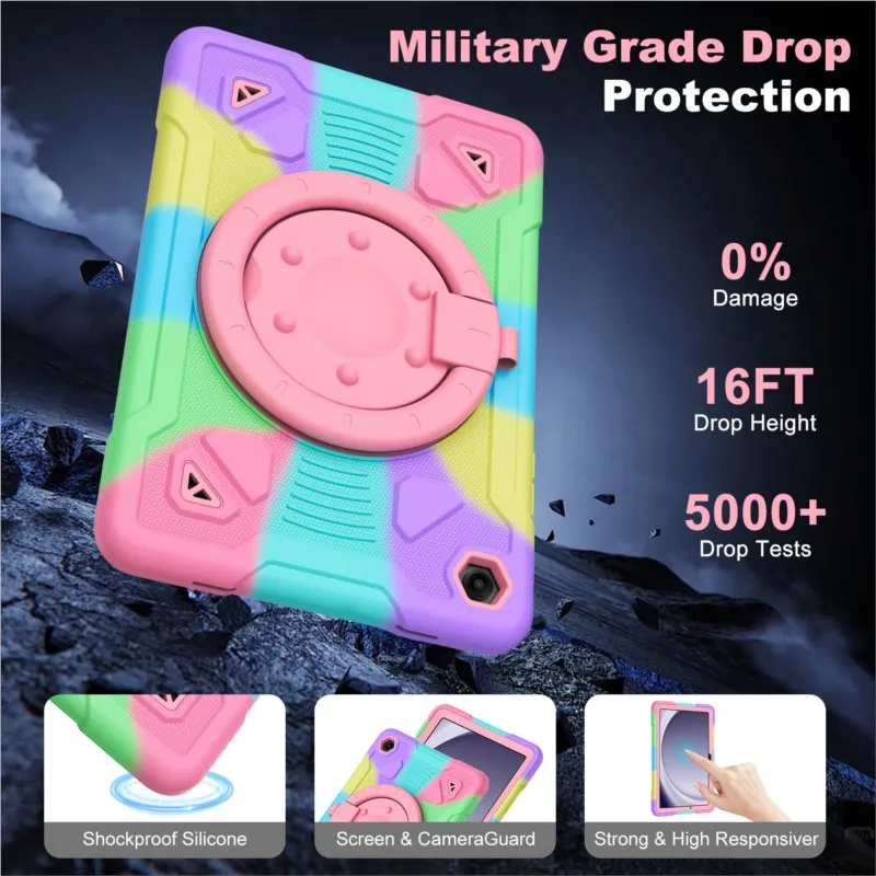 Vibrant Kids Tablet Case with Pen Tray and Enhanced Protection