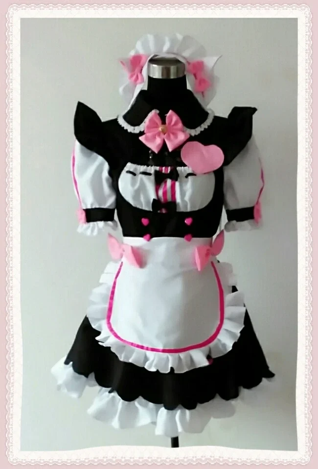 

nekopara cosplay sissy maid costume lolita uniform lockable dress costume nekopara vanilla outfit japanese french lingerie