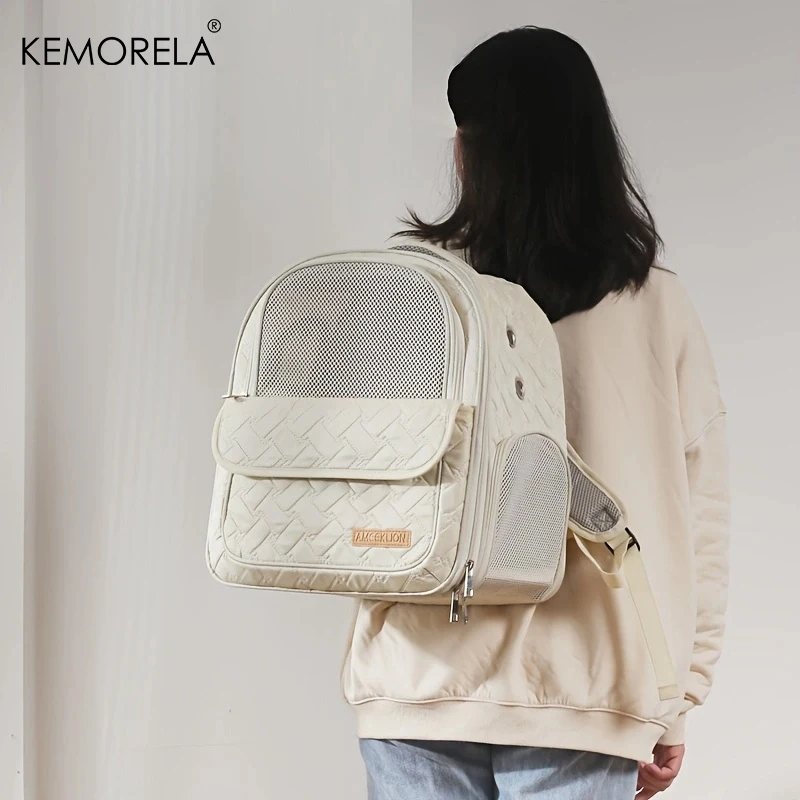 Cat Backpack Straps Breathable Portable Cat Bag Transport Foldable Small Dog Outing Pet Backpack