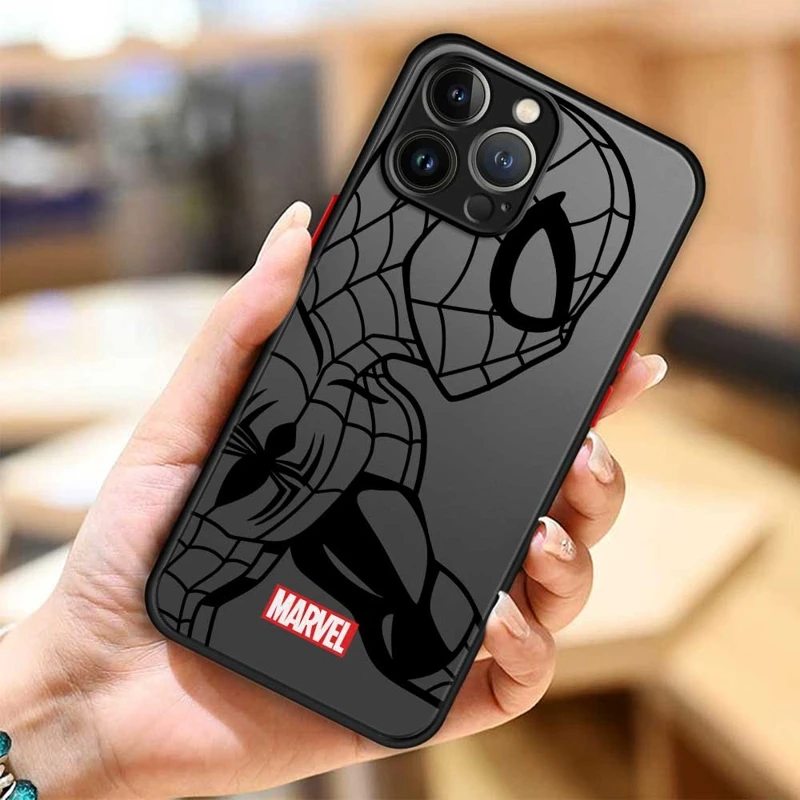 thumbnail image 1 of Funda de teléfono para Apple iPhone 11 12 13 14 16 Pro 15 Pro Max 16 Plus XR 12mini 13mini Clear Marvel Groot Spider Iron Man Studio, 1 of 5