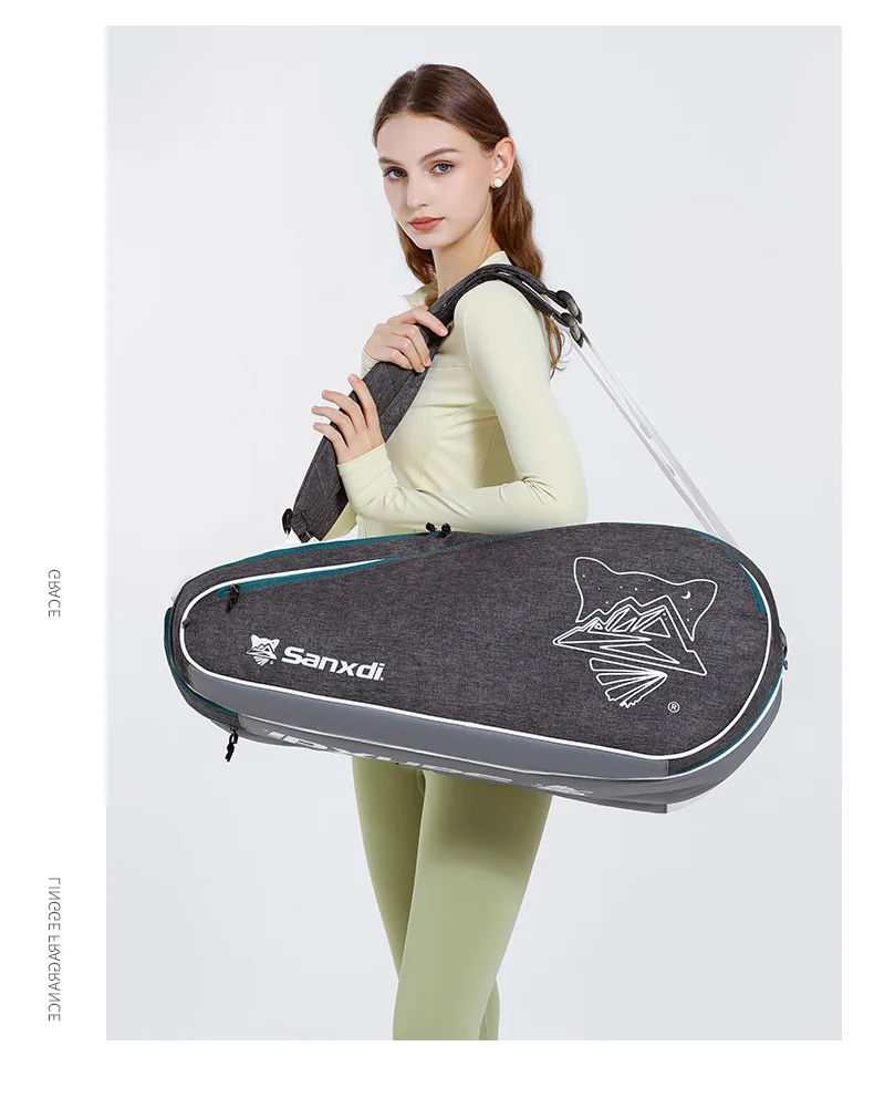 Professioneller 6er-Pack Tennisschläger-Rucksack SANXDI große Kapazität Badminton Squash Tennisschläger-Tasche Unisex Tenis Court Sporttasche – Detail 13