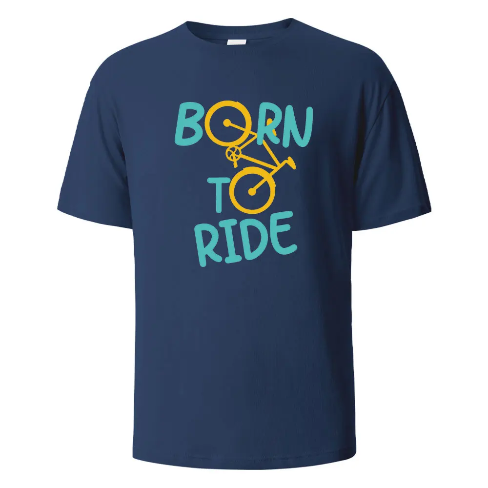 Geboren, um drucken T-Shirt lässig kurz ärmel ige Tops Sommer T-Shirts für Männer Frauen 100% Baumwolle O-Ausschnitt Overs ize Streetwear Basic Top zu reiten
