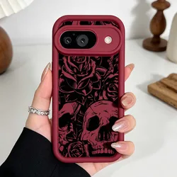 Minimalist Skull Art Phone Case with Eye Ladder Design - Pixel 9 Pro XL 2024 (112JA0201JHN)