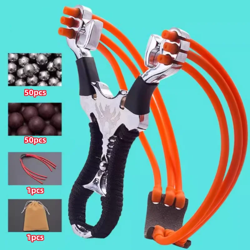 

Рогатка из сплава для охоты на открытом воздухе, Рогатка с резиновой лентой высокого качества, профессиональная игровая катапульта для стрельбы