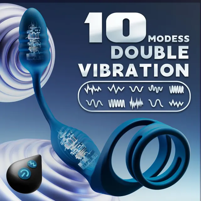Prostata-Massagegerät, Analvibrator für Männer mit Penisring, vibrierendes Sexspielzeug, P-Punkt-Massagegerät, Sexspielzeug für Erwachsene für Männer, Frauen, Paare