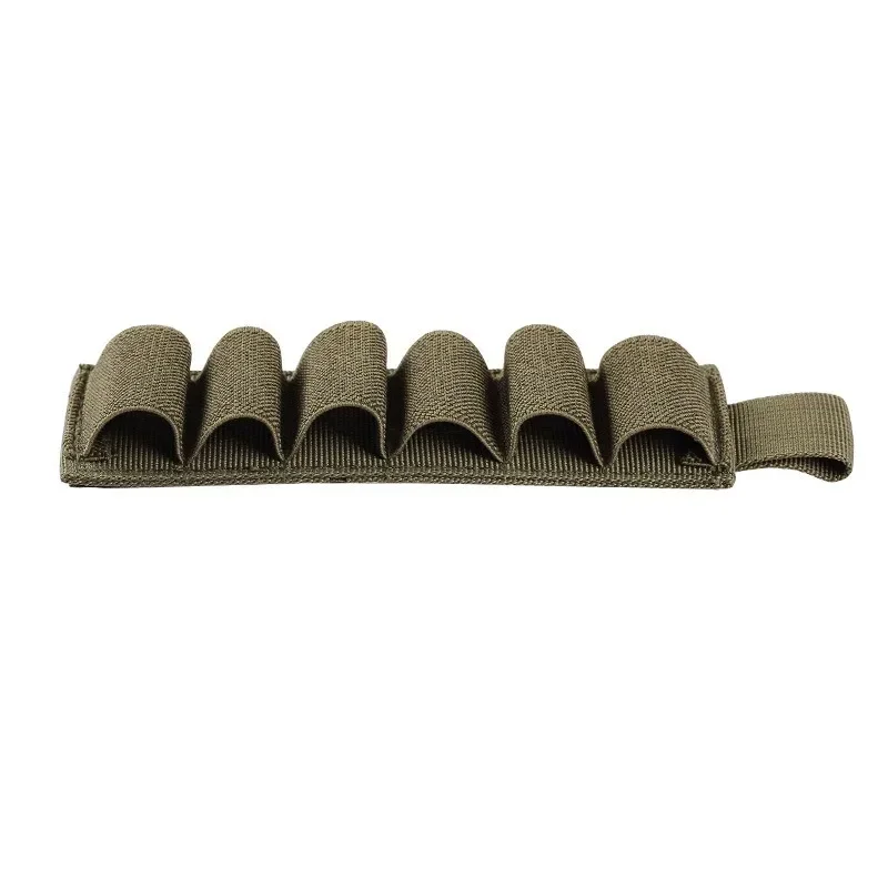 4pcs Tactical Hunting Hook Loop 6 Rounds Shell Holder Shotshell Insert Card Strip Adhesive Back For 12 Gauge