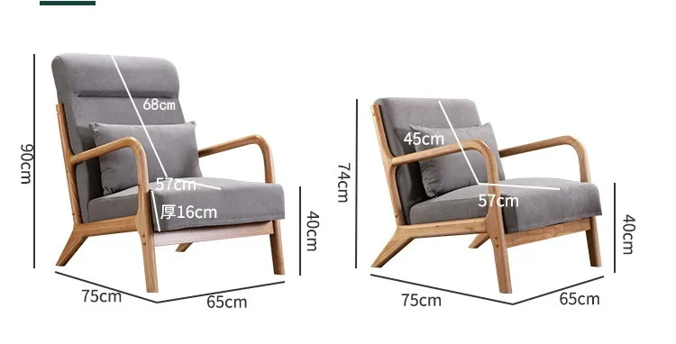 Formwell-Retro Modern Accent Chair, Mid-Century Sofa Chair, Solid Wood Frame, Waist Pillow, Lounge Club 26"