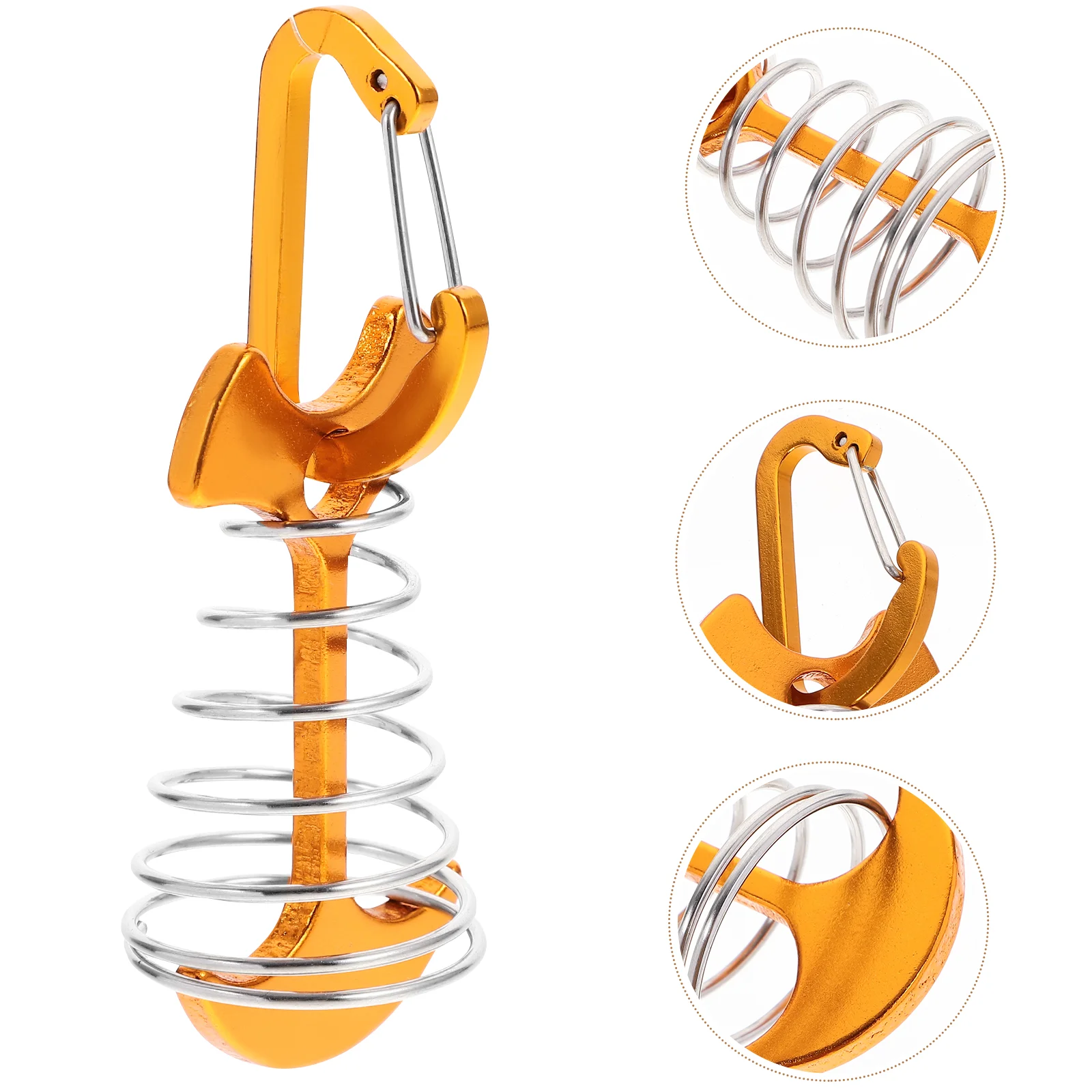 

6 Sets Outdoor Sports Camping Fishbone Nails Aluminum Alloy Tent Canopy Ground () 6pcs Tensioner Wind Rope Peg Buckle Travel