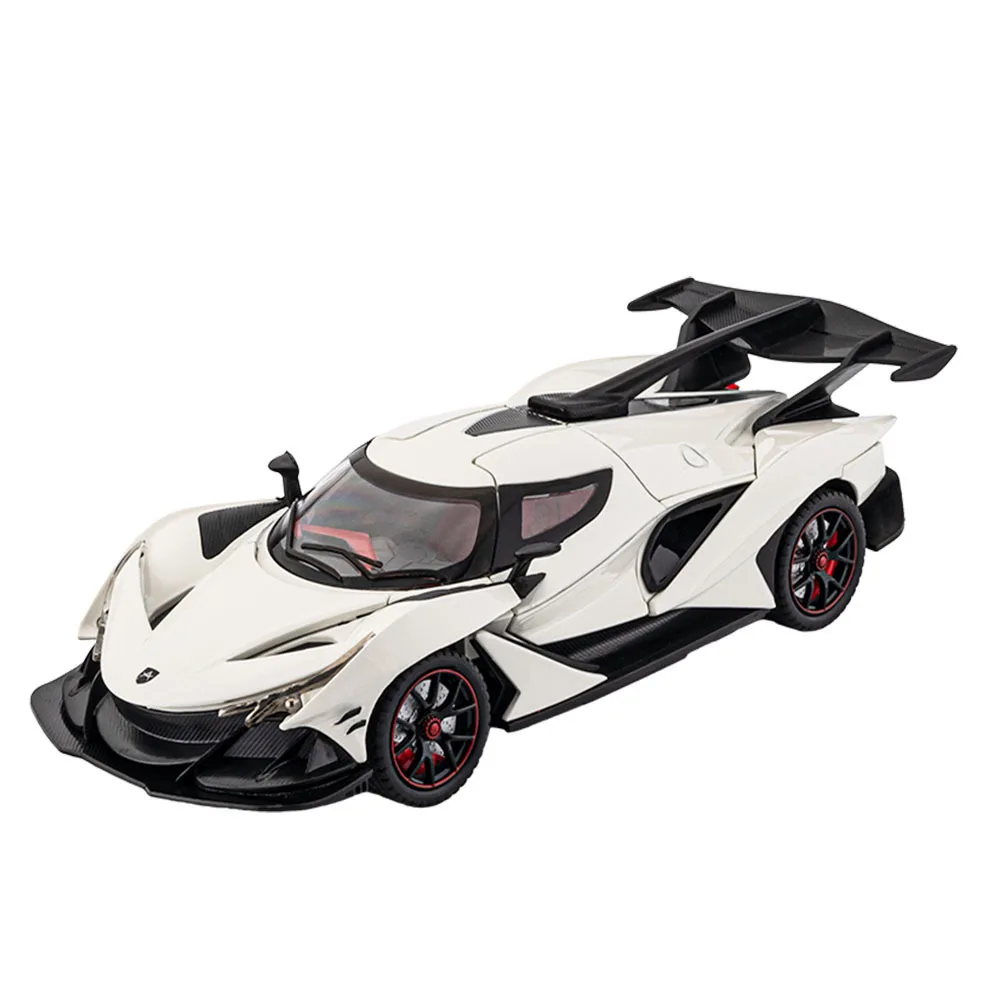 Simulation 1/24 Apollo IE Supercar Model With Sound Light Toy Vehicle Children Boy Birthday Gift Collection Miniature Voiture 6