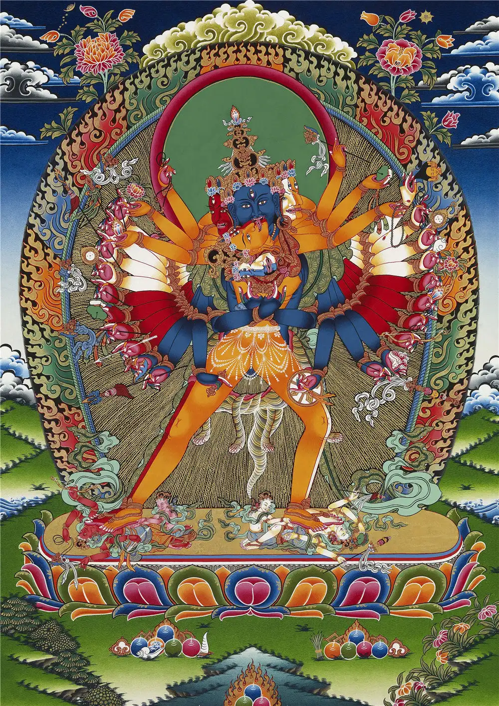 

Тибетское искусство, рисунок жикле с ручной оправой, 47 × 32 дюйма