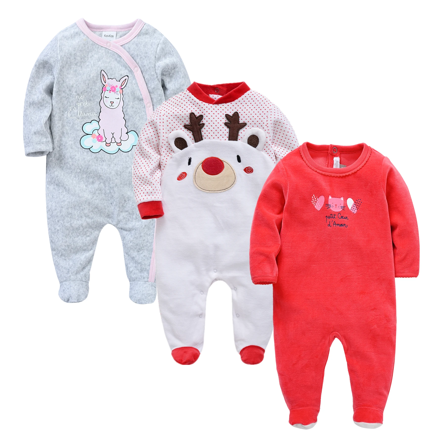0-12M Baby Blanket Sleep Newborn Girls&Boys Velvet Winter Clothes of Long Sheeve 1/3Piece Infant Clothing Pajamas Overalls Cheap