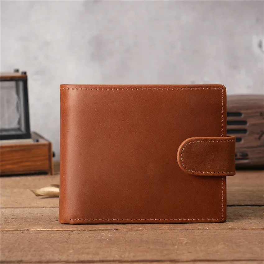 Premium Leather Men's Wallet with Multiple Card Slots and Coin Pocket