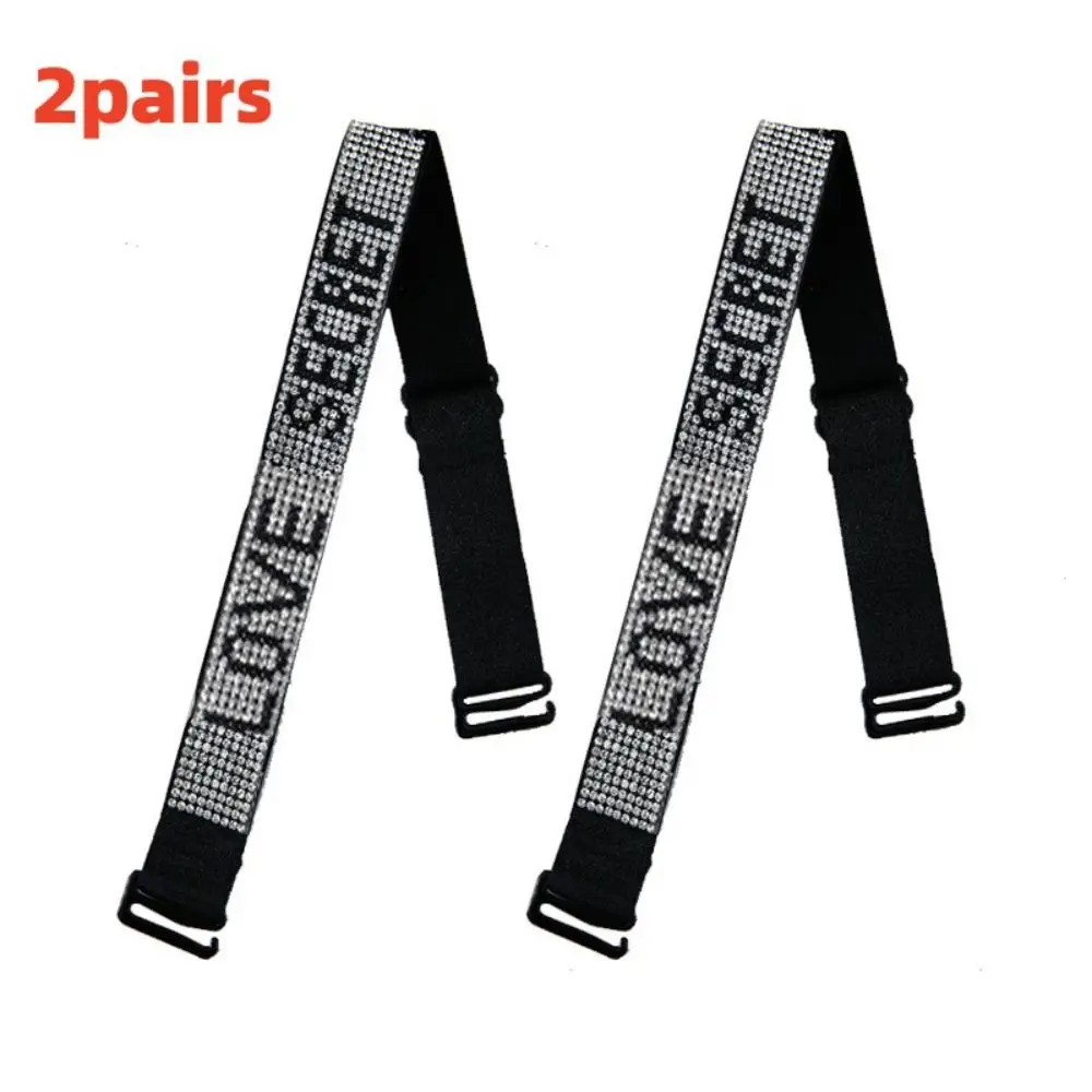 Rhinestone Bra Strap Beha-bandjes Verstelbare Elasticiteit Bra Shoulder Strap Detachable Adjustable Inlaid Diamond Bra Straps