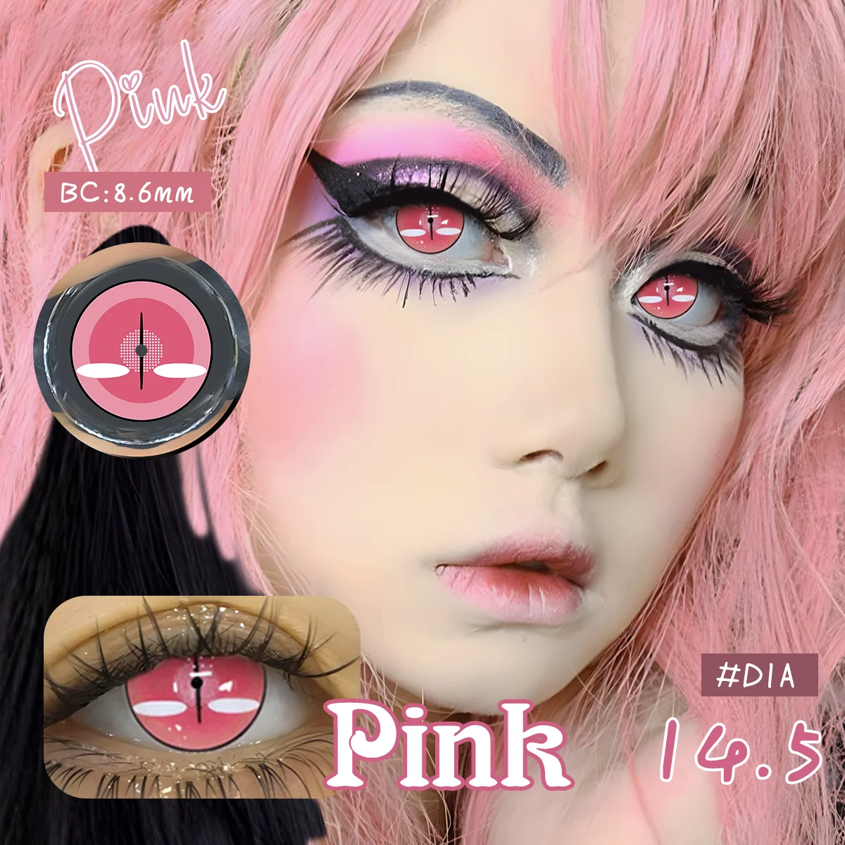 Enhance Your Look with Red Cosplay Colored Contact Lenses for Parties and Role Play